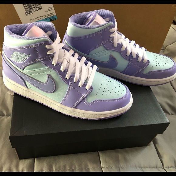 Jordan 1 Mid Purple Pulse/Arctic Punch - Picture 5 of 16